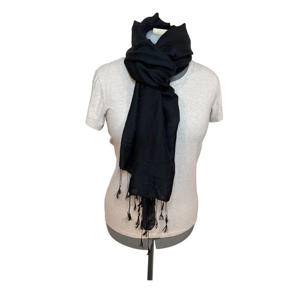 Unbranded Black Sheer Scarf